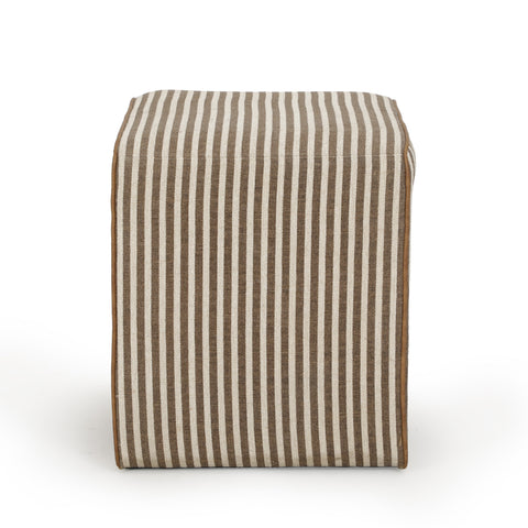 Giselle Castaigne Square Cotton Jute Ottoman - image 5