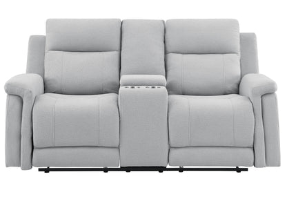 Ava Grey CONSOLE RECLINING LOVESEAT