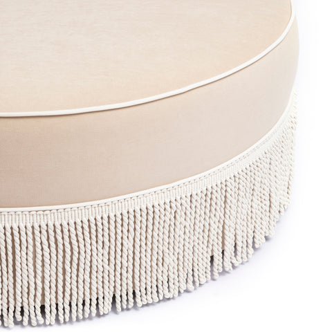 Margaux Valois Tasseled Round Ottoman - image 4