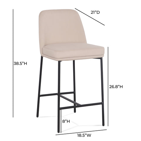 Beatrice Valois Performance Velvet Counter Stool Set of 2 - image 8