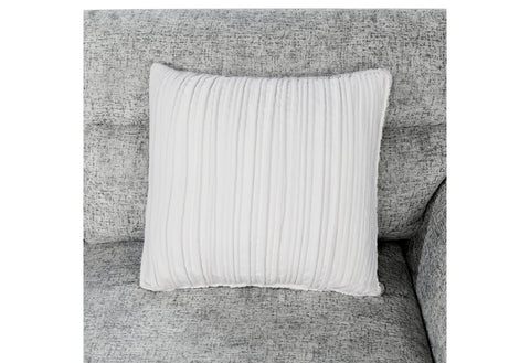 Claire Nickel SECTIONAL WITH 3 PILLOWS AND OTTOMAN