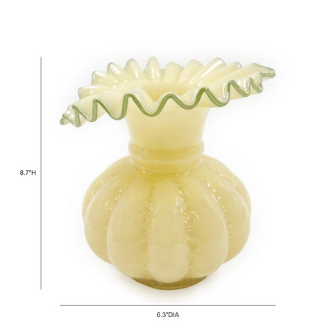 Margaux Laurent Yellow Glass Vase - image 3