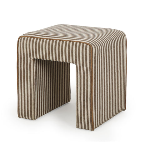 Giselle Castaigne Square Cotton Jute Ottoman - image 3