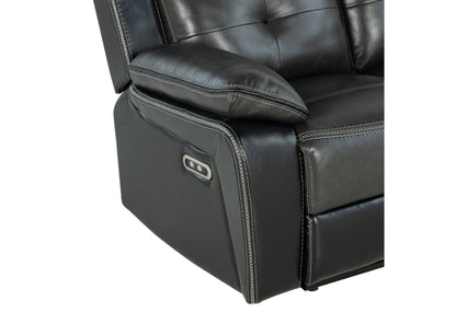 Dean Blanche Charcoal/Blanche Black Power POWER RECLINING SOFA