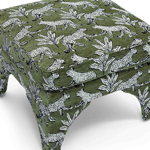 Elodie Savoy Leopard Performance Jacquard Ottoman - image 5