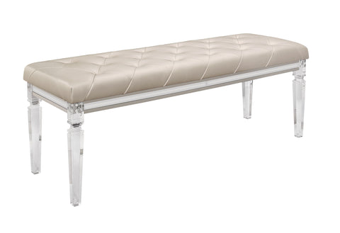 Amelia BENCH WITH ACRYLIC LEGS
