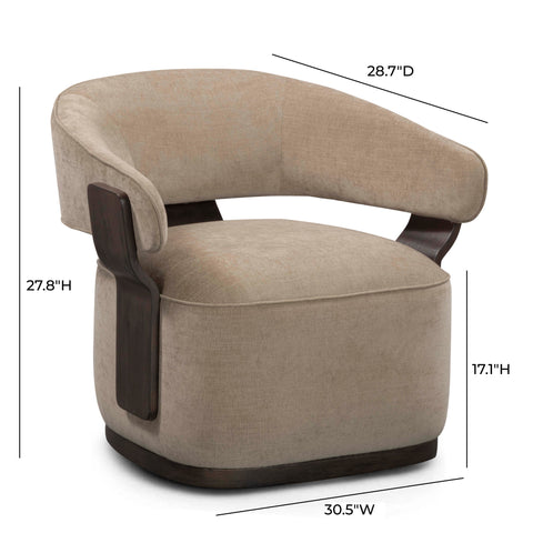 Noemie Montrose Performance Swivel Accent Chair - image 7