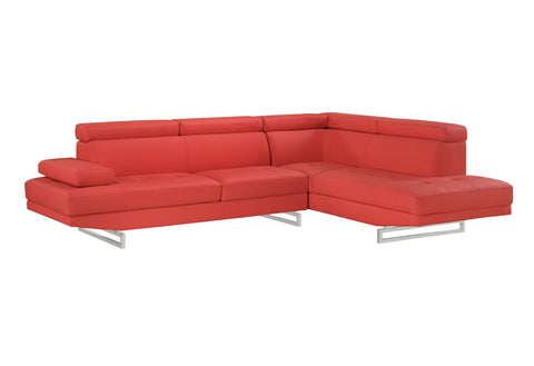 Cheryl Red PU RIGHT ARM FACING SECTIONAL