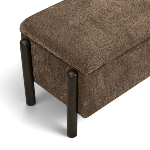 Alessia Arden 52" Nubby Fabric Storage Bench - image 5