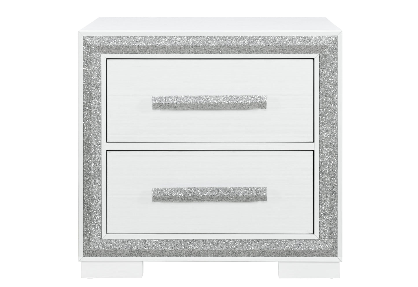 monaco silver nightstand