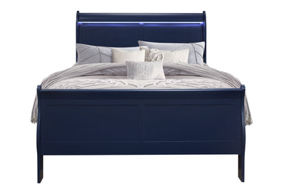 James Blue FULL BED WITH LED
