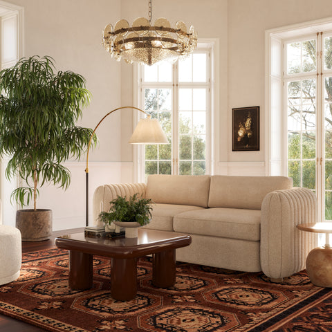 Odette Rivoli 90" Honey Boucle Sofa - image 2