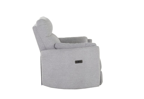 Clara Fluffy Grey POWER RECLINER