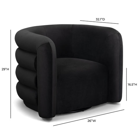 Noemie Como Performance Velvet Swivel Accent Chair - image 8