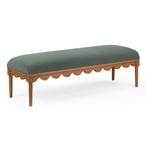 Sabine Provence 56.5" Performance Vegan Mohair Bench - image 1
