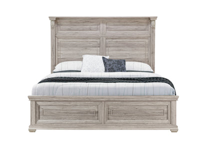 Alex Natural Non-Storage,Tatum Natural Panel Bed KING BED W/ OUT STORAGE
