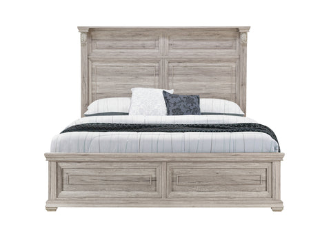 Alex Natural Non-Storage,Tatum Natural Panel Bed KING BED W/ OUT STORAGE