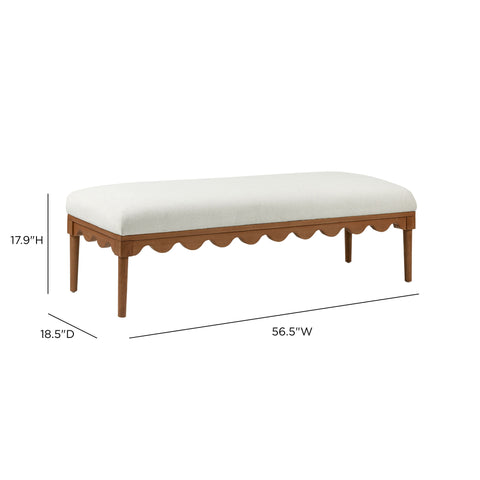 Sabine Provence 56.5" Performance Vegan Mohair Bench - image 5