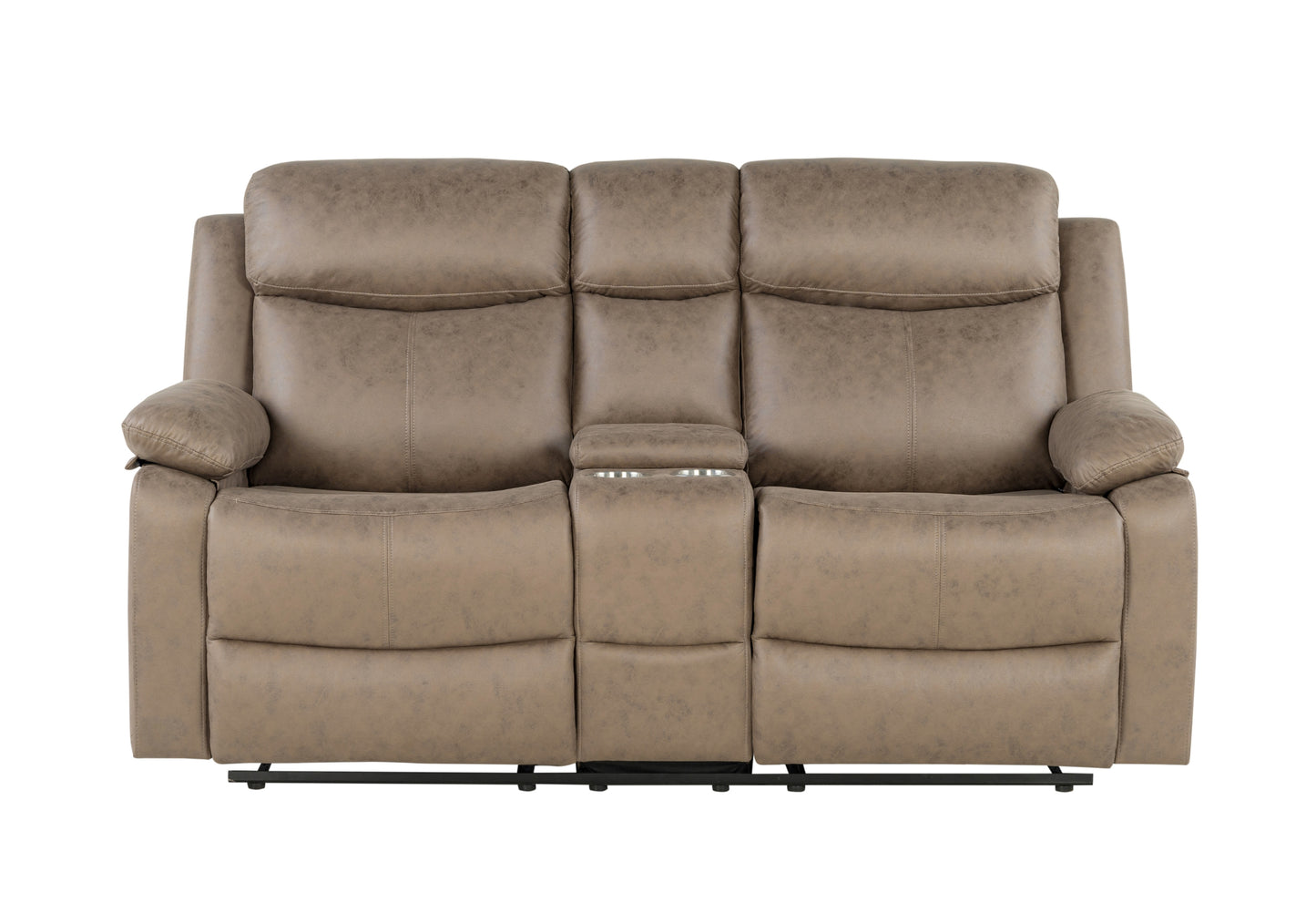dana brown console reclining loveseat