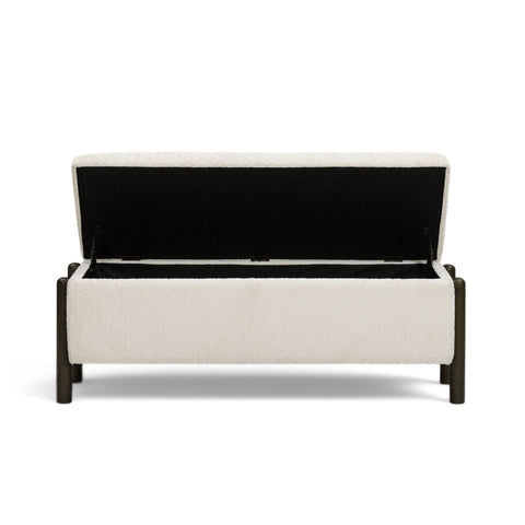Alessia Arden 52" Nubby Fabric Storage Bench - image 7