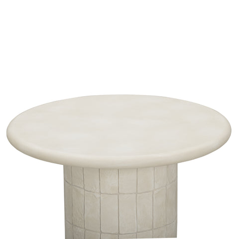 Valentina Fontaine Beige Indoor/Outdoor Concrete Side Table - image 3