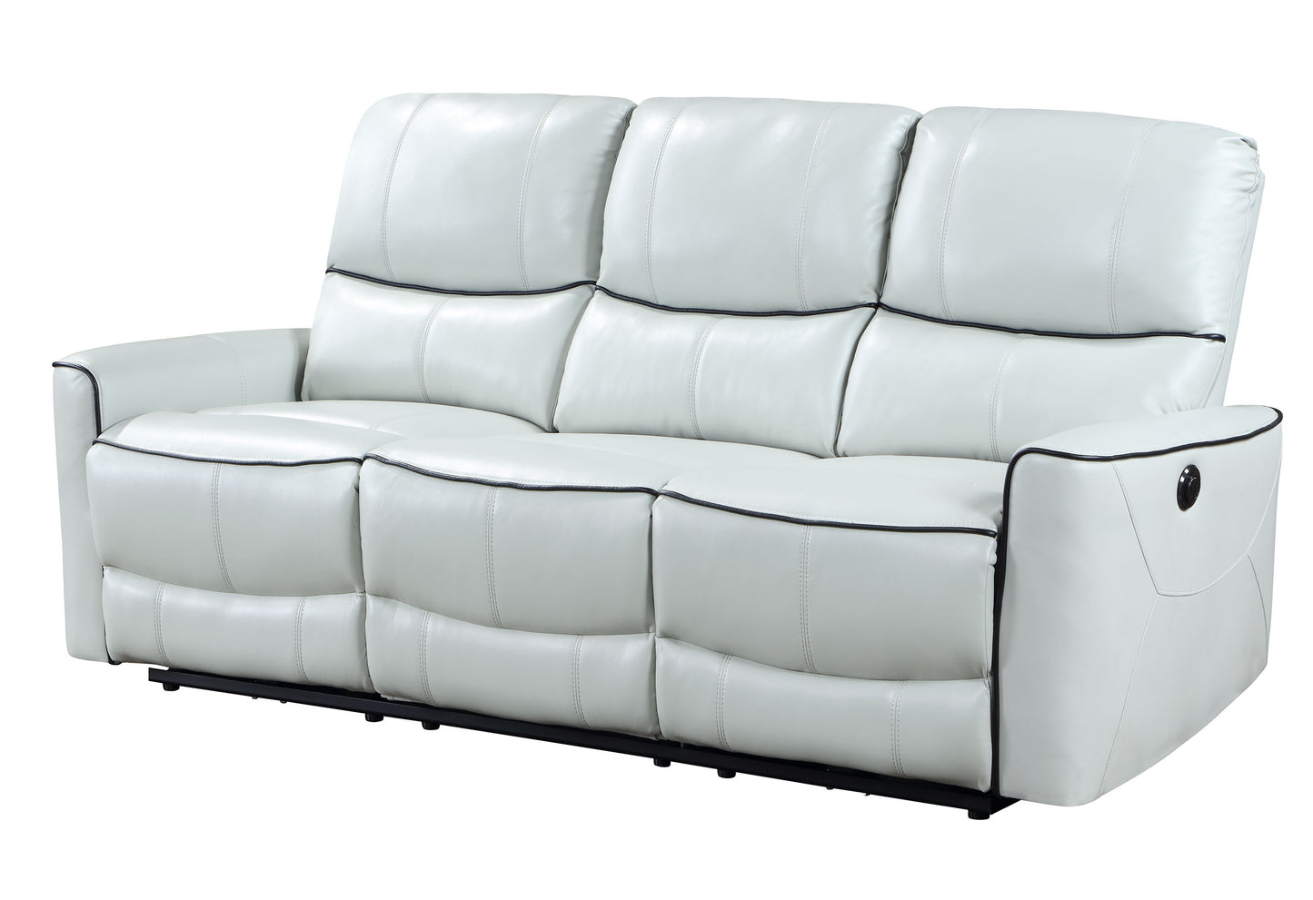 avery light grey power reclining sofa