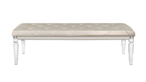 Amelia BENCH WITH ACRYLIC LEGS