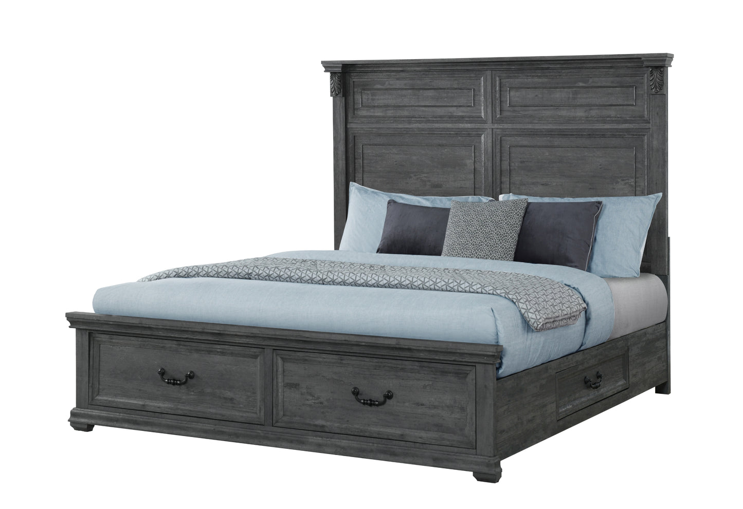 alex grey storage,tatum grey panel bed king bed storage