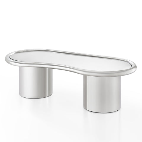 Leonie StClair 51" Chrome Coffee Table - image 2