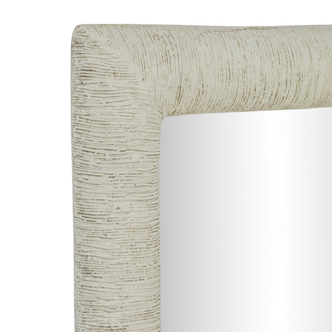 Anais Ravenna 34"X47" Ribbed Faux Stone Rectangular Wall Mirror - image 4