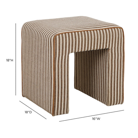 Giselle Castaigne Square Cotton Jute Ottoman - image 6
