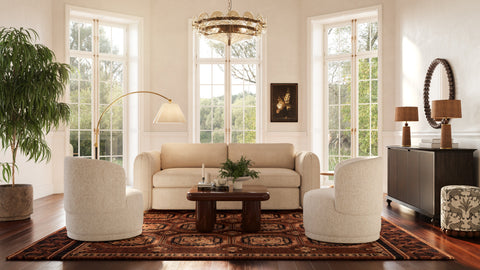 Odette Rivoli 90" Honey Boucle Sofa - image 8