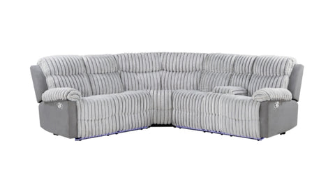 Dakota Grey SECTIONAL WITH LED
