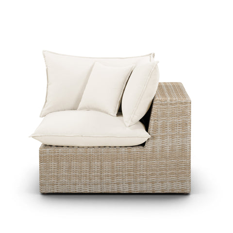 Ines Castaigne Performance Fabric &amp; Wicker Outdoor Corner Chair - image 3