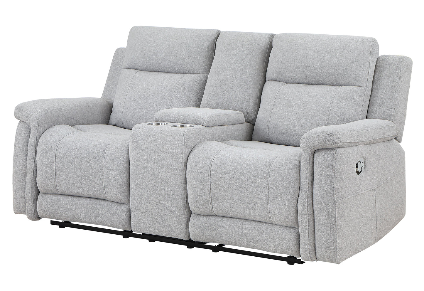 ava grey console reclining loveseat