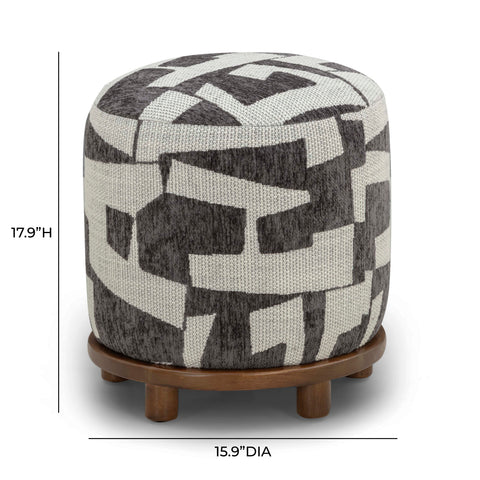 Celeste Capri Performance Jacquard Ottoman - image 4