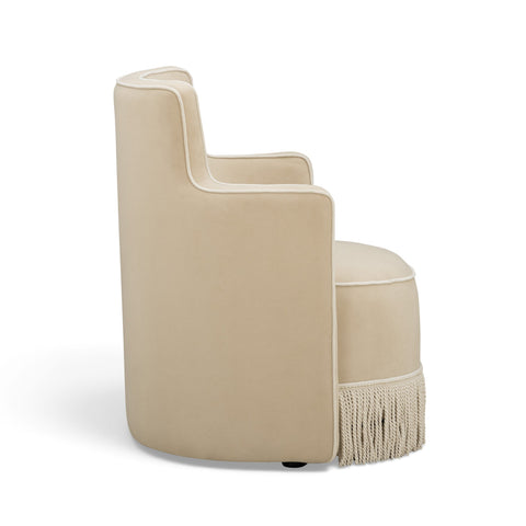 Leonie Ravenna Tasseled Velvet Swivel Accent Chair - image 3