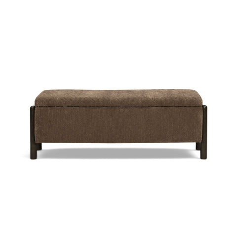 Alessia Arden 52" Nubby Fabric Storage Bench - image 1