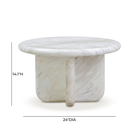 Estelle Marais 2-Piece Faux Marble Indoor/Outdoor Nesting Coffee Table Set - image 5