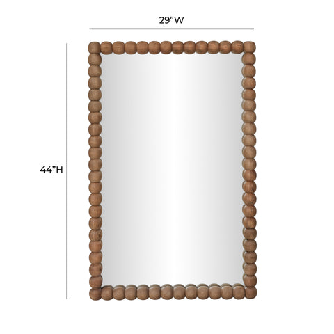 Juliette Chantilly 29"X44" Carved Solid Wood Rectangular Wall Mirror - image 6