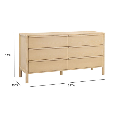Delphine Versailles 62" Ash 6-Drawer Dresser - image 8