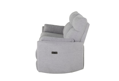 Clara Fluffy Grey POWER RECLINING SOFA