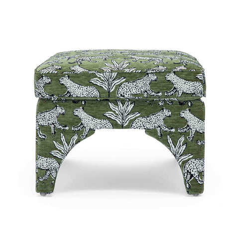 Elodie Savoy Leopard Performance Jacquard Ottoman - image 3