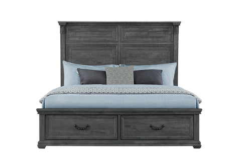 Alex Grey Storage,Tatum Grey Panel Bed KING BED STORAGE
