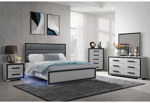 Paris Grey/Black NIGHTSTAND