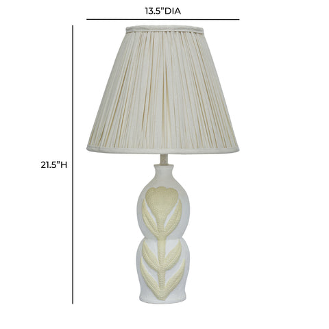 Arielle Fontaine Curved Papier Mache Flower Pleated Table Lamp - image 6