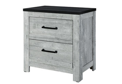 Amir Grey Wash/Charcoal NIGHTSTAND
