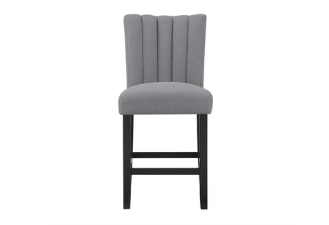 TALIA Grey BLACK BAR TABLE + 4 BAR STOOLS