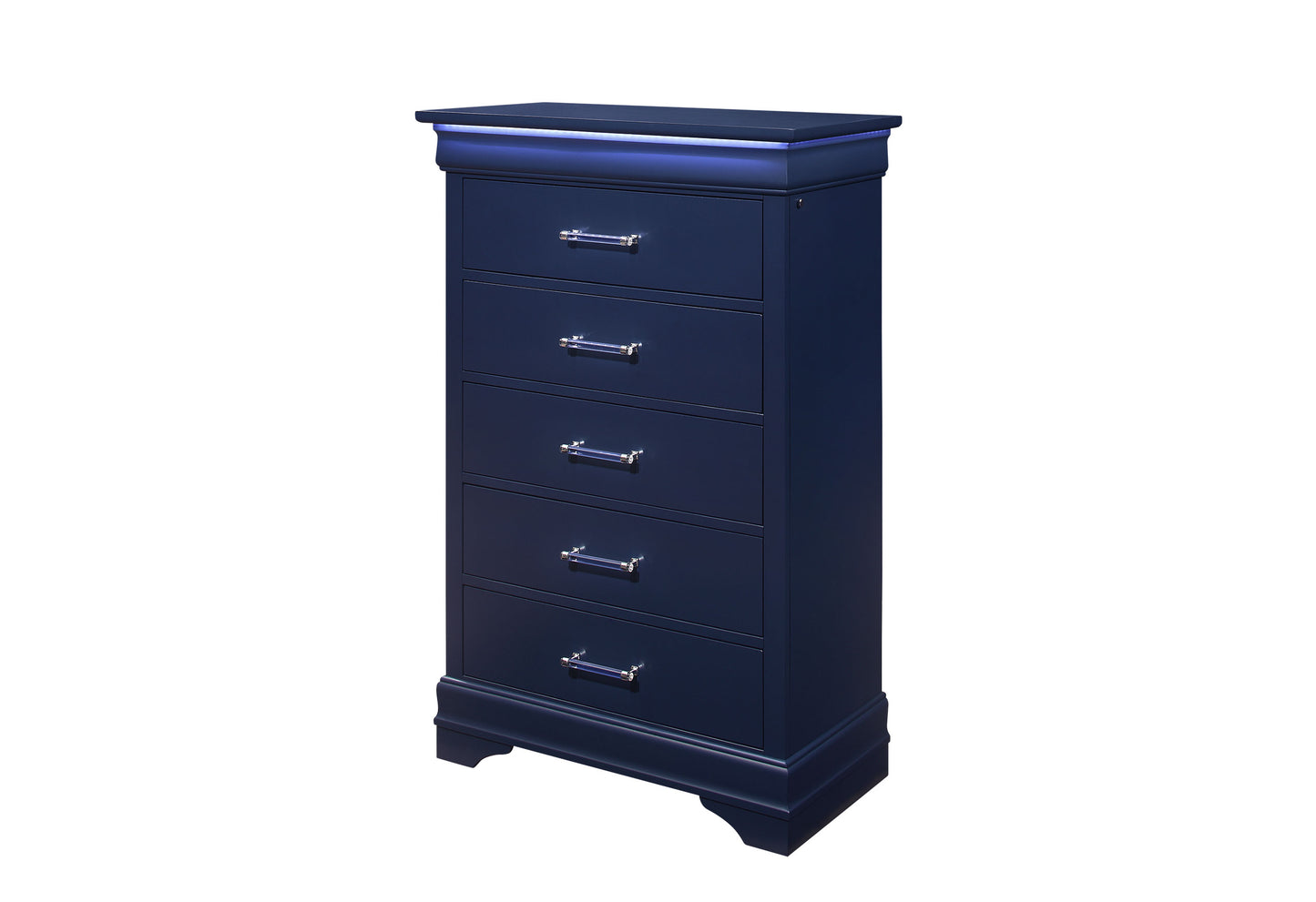 james blue chest with led