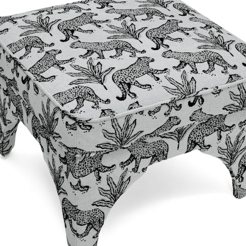 Elodie Savoy Leopard Performance Jacquard Ottoman - image 5